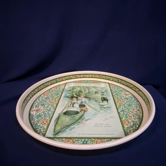 1912 LADIES HOME JOURNAL Women Canoes Tray CHEINCO - Picture 3 of 4